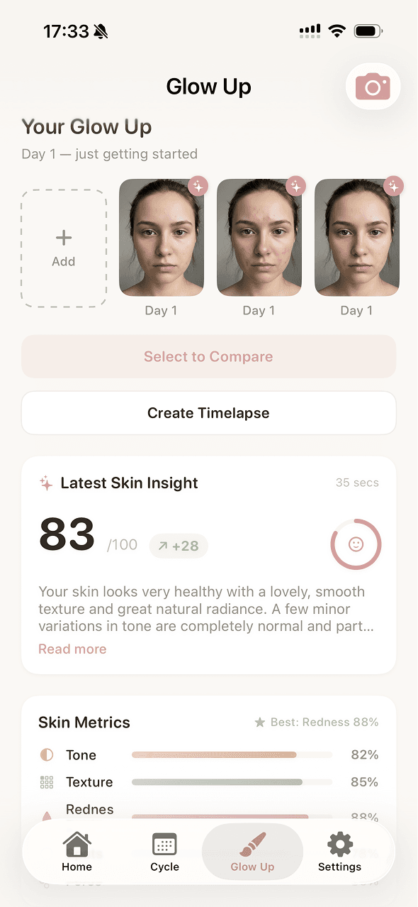 Sister Glow Up Smart Routines feature